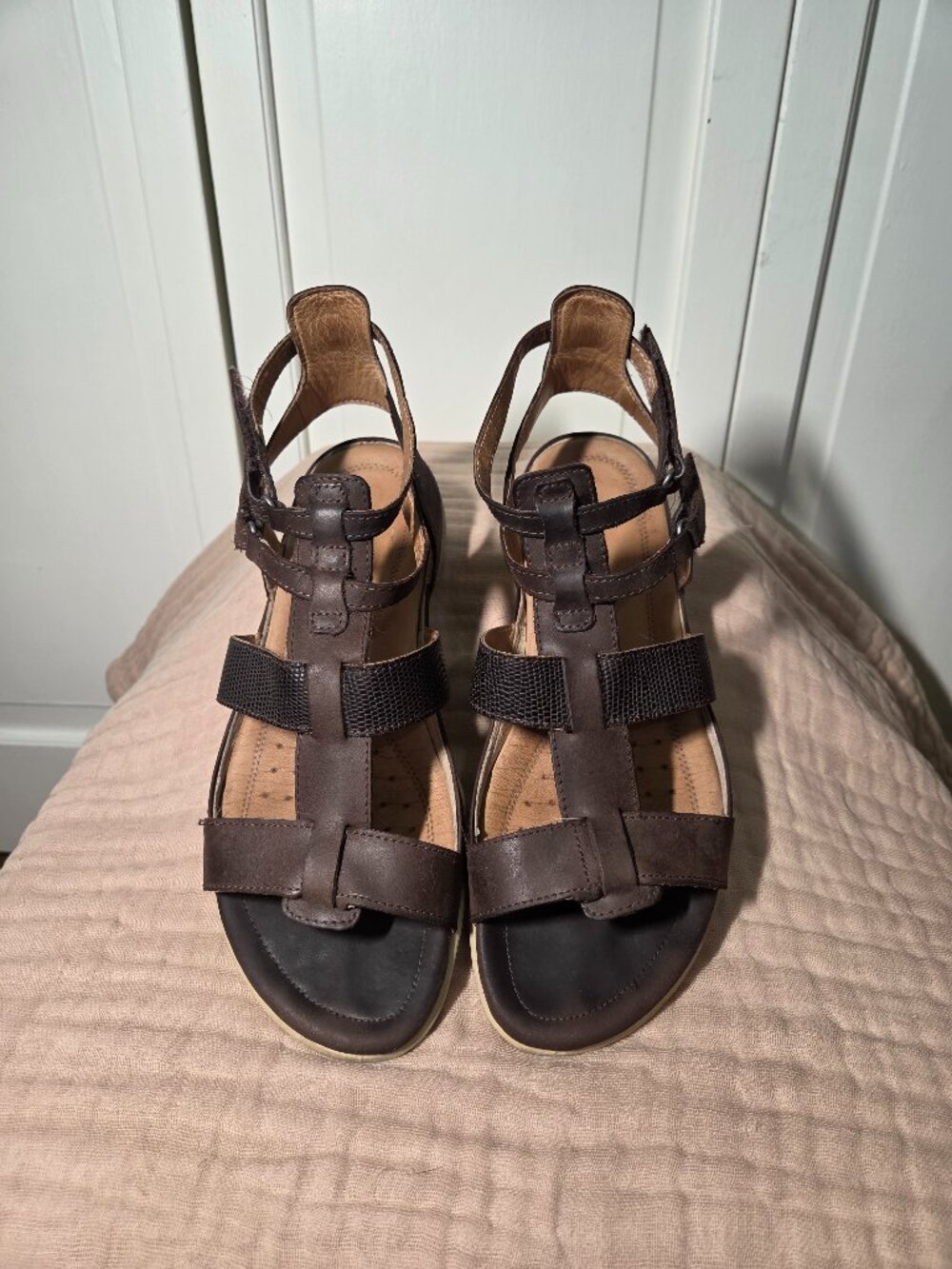 Ecco Gladiator Sandal - Brown Leather, size 39